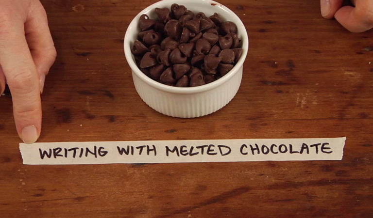 Writing With Melted Chocolate