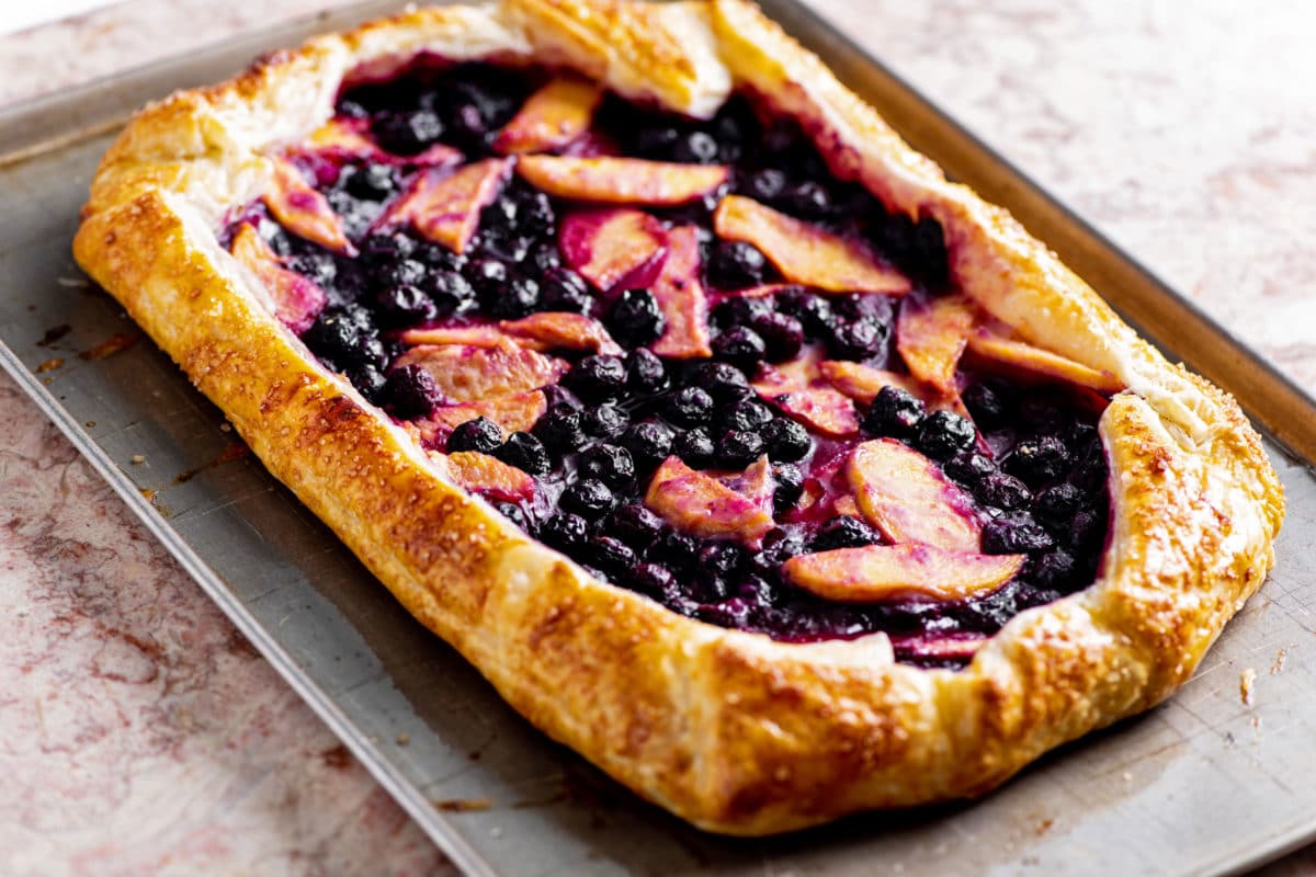 Blueberry and Peach Crostada