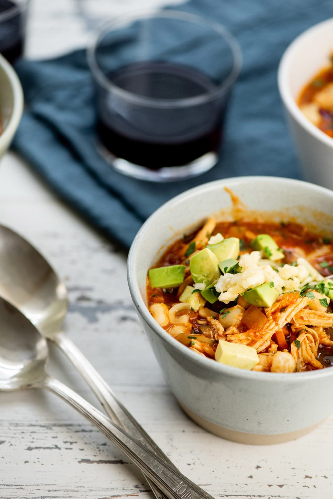 Turkey Posole Soup in a bowl