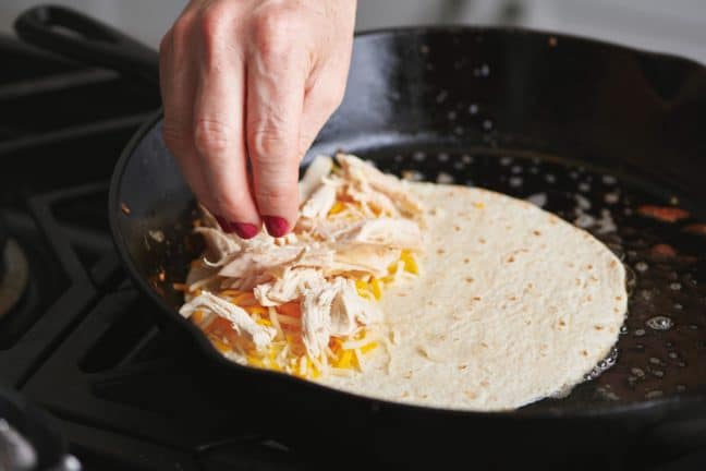 Easy Rotisserie Chicken and Cheese Quesadillas
