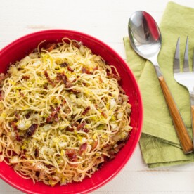 Pasta with Fennel, Bacon and Parmesan