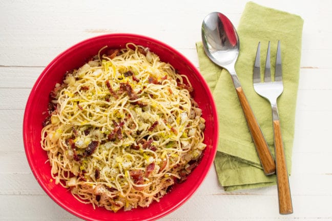 Pasta with Fennel, Bacon and Parmesan