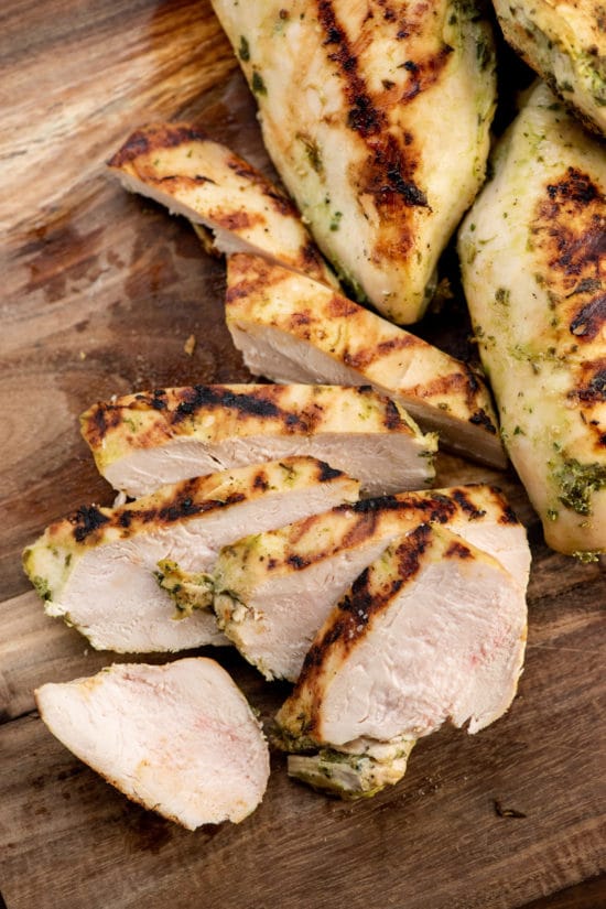 Grilled Chicken Breasts with Lime, Roasted Garlic and Fresh Herb Marinade / Photo by Cheyenne Cohen / Katie Workman / themom100.com