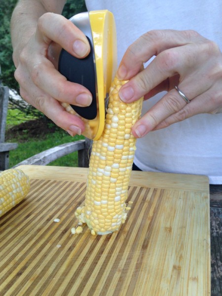 corn being stripped