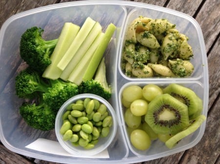 an all green school lunch