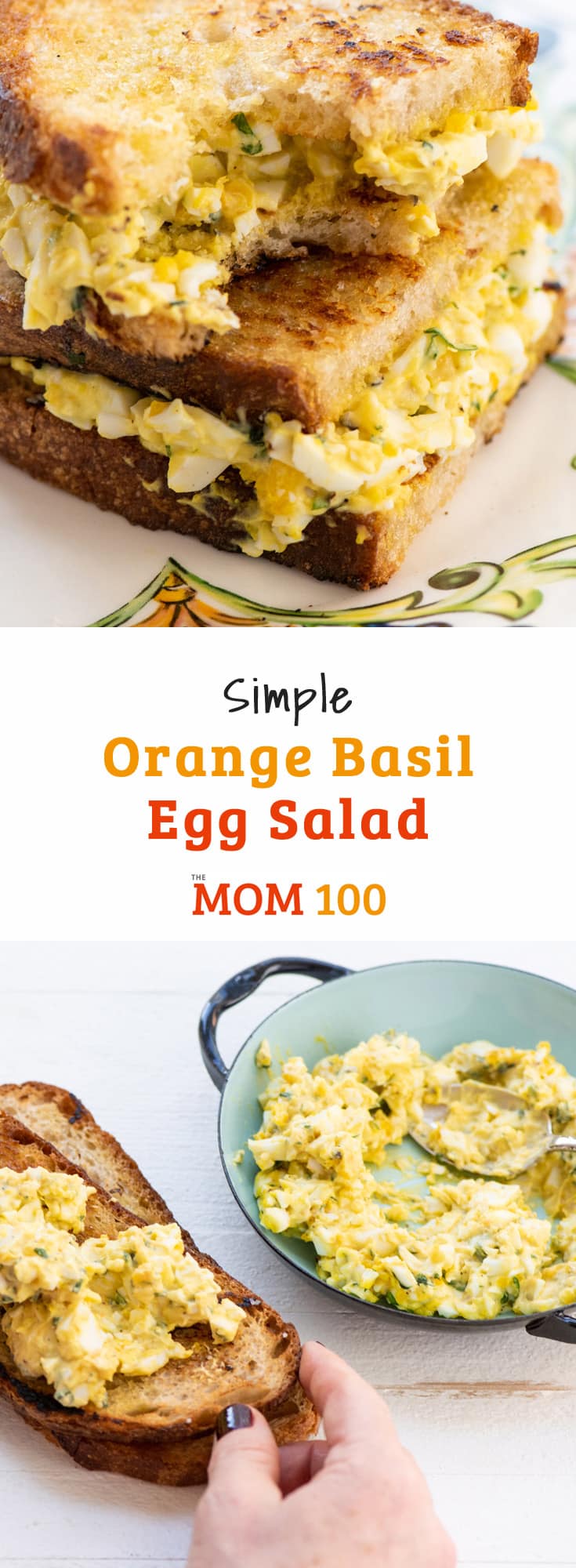 Simple Orange Basil Egg Salad: A modern variation on the luncheonette classic. Heap it on crackers, grab some bread or toast and make a sandwich or eat it out of the bowl.