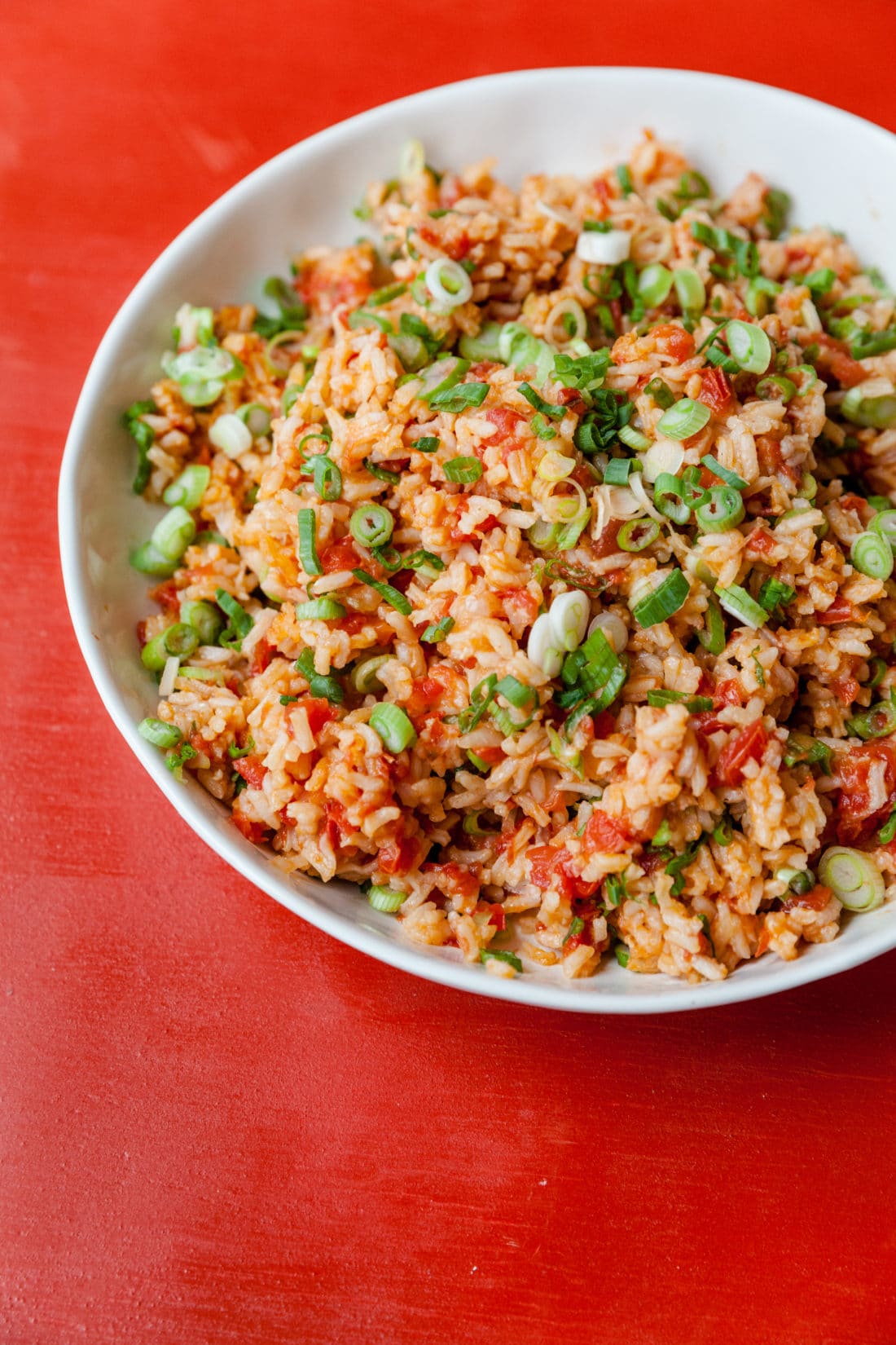 Tomato Scallion Rice / Carrie Crow / Katie Workman / themom100.com