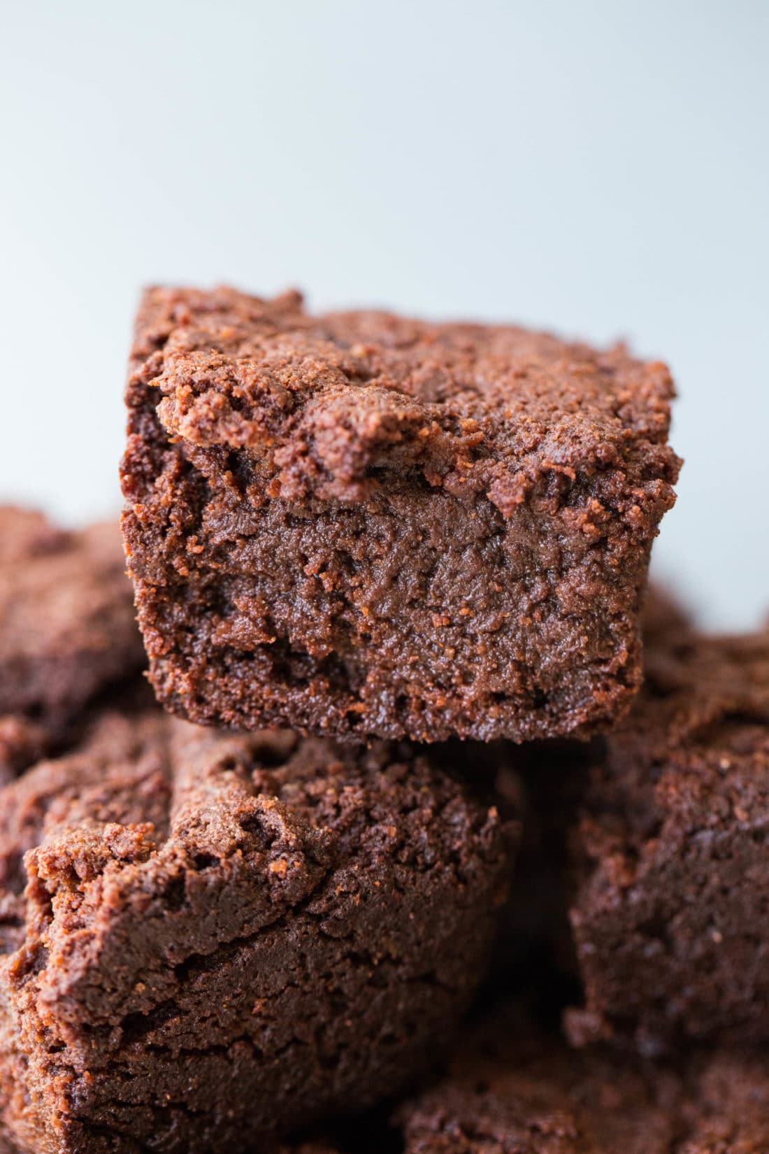 Pile of Mexican Hot Chocolate Brownies.