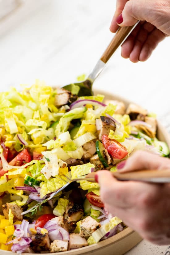 Chopped Salad with Lemon Thyme Dressing / Photo by Cheyenne Cohen / Katie Workman / themom100.com