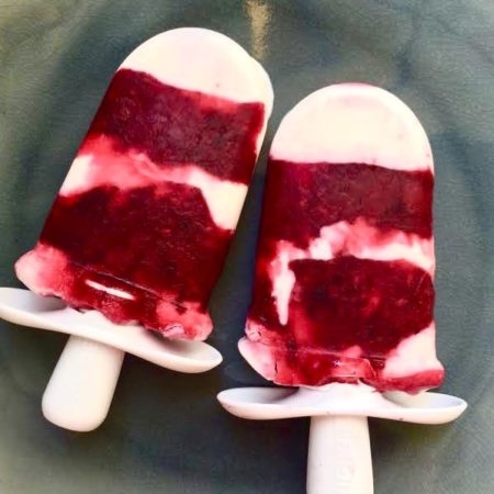 Yogurt-Berry Pops from Katie Workman / themom100.com