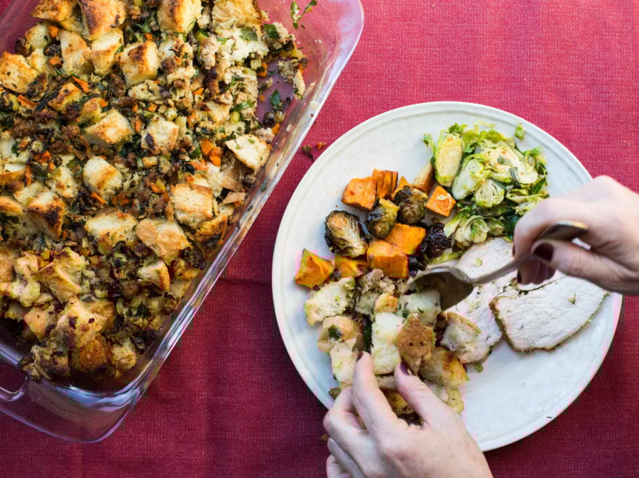 Bread Stuffing with Turkey Sausage