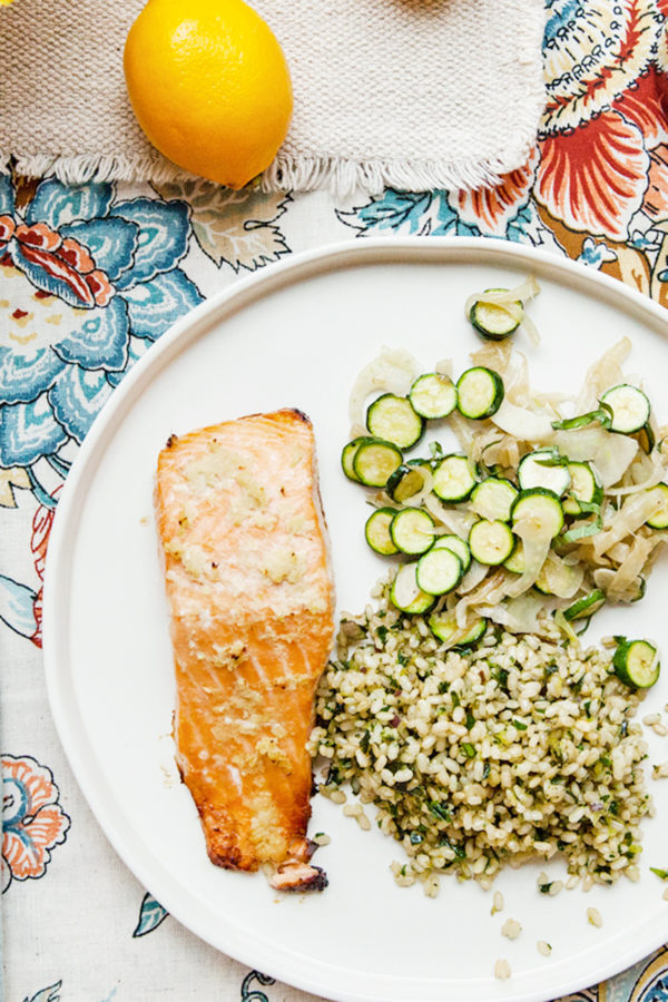 Thai Salmon with Herby Brown Rice / Carrie Crow / Katie Workman / themom100.com