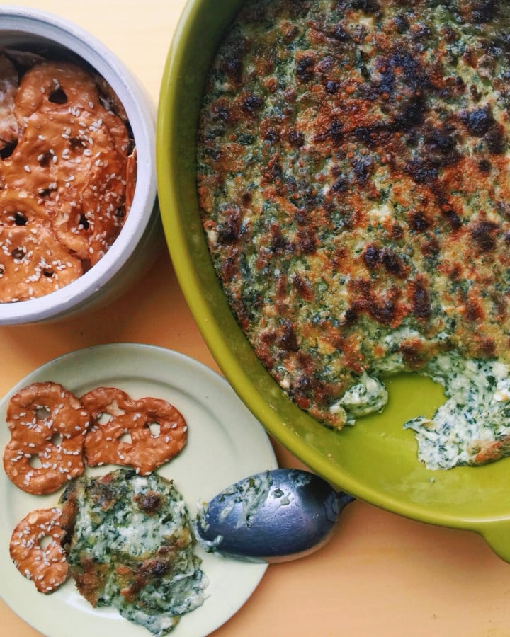 Hot Cheesy Scallion Kale Dip / Katie Workman themom100