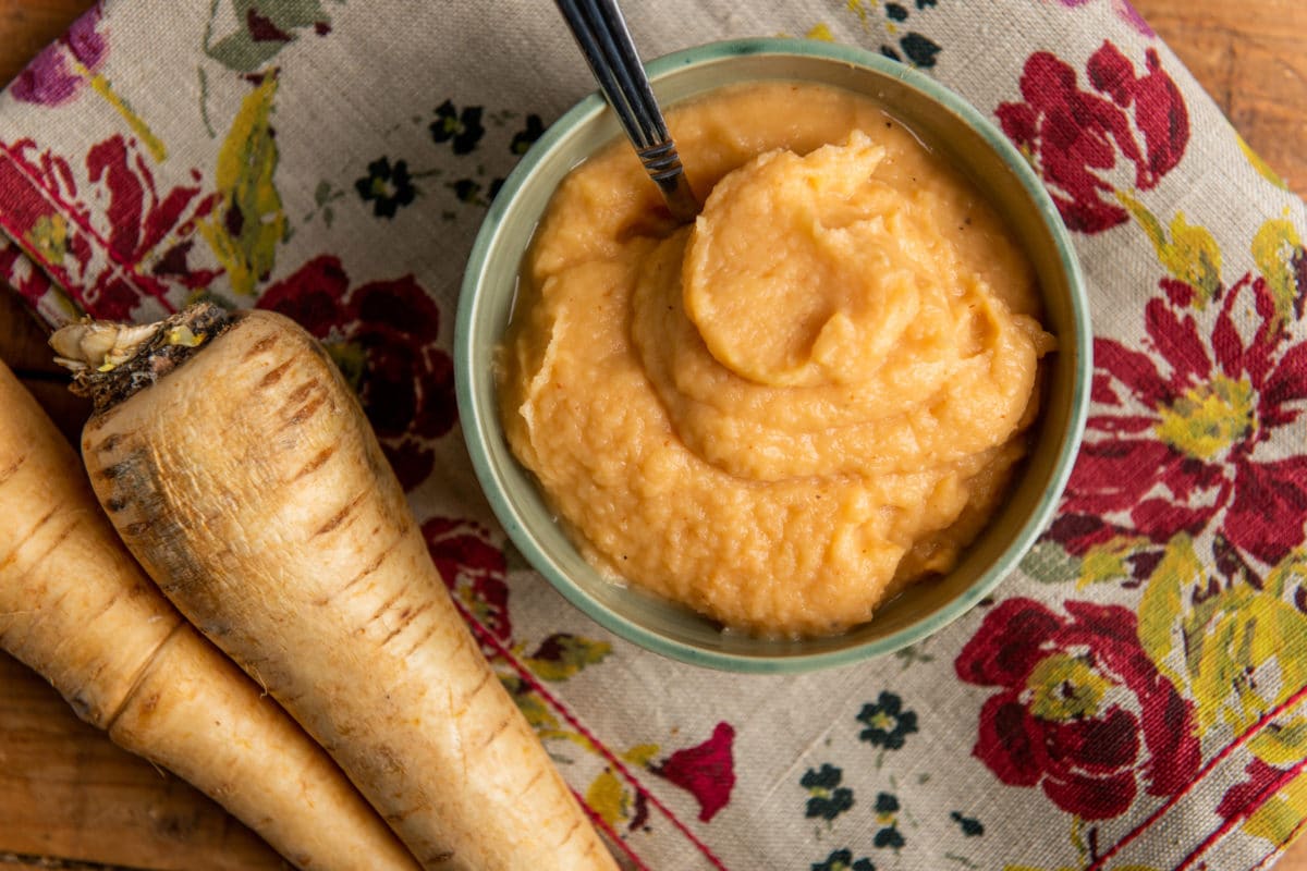 Healthy Mashed Parsnips / Katie Workman / themom100.com / Photo by Cheyenne Cohen