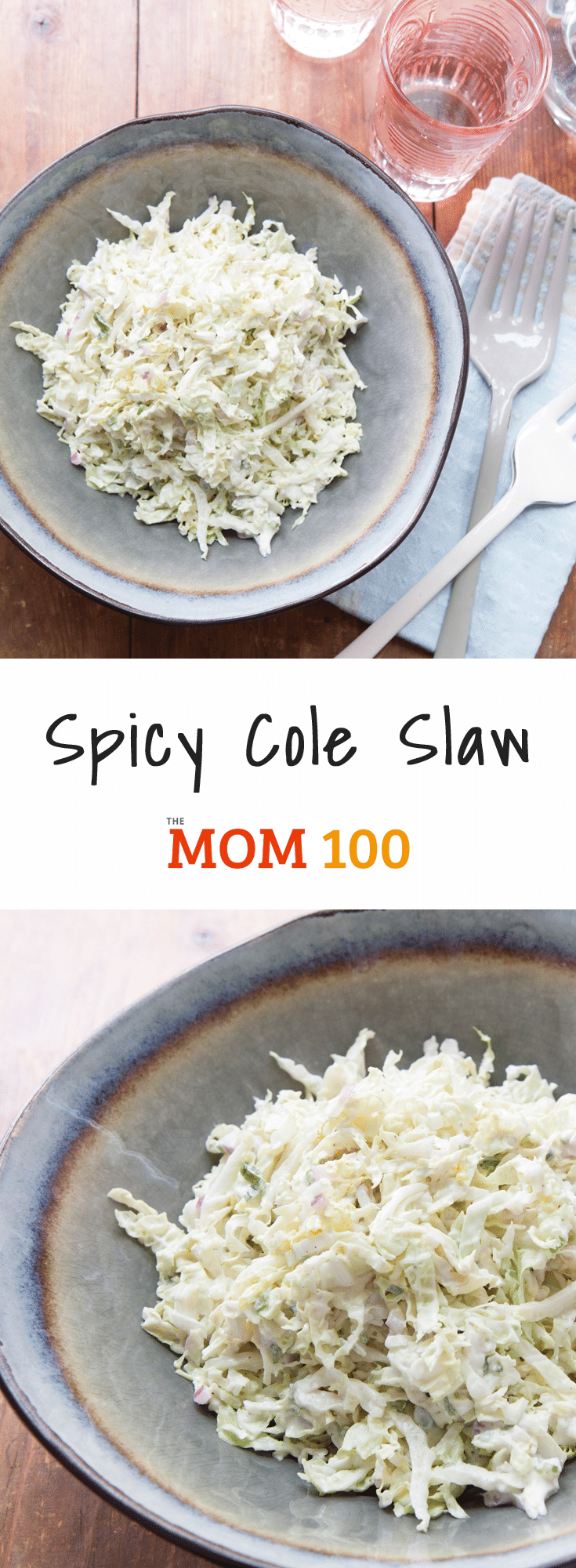This spicy cole slaw has a classic mayo dressing with a kick. I love all kinds of cole slaw, but this one is deliciously simple.