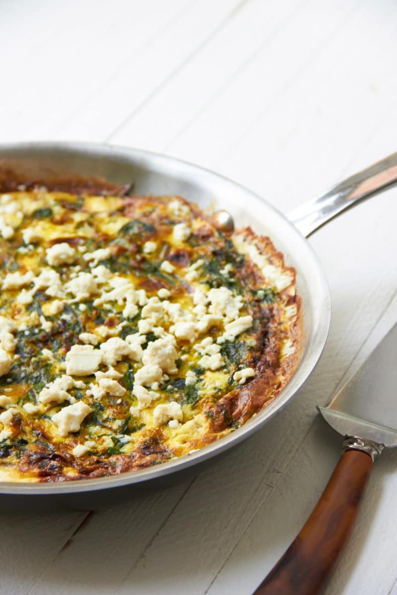 Pan with a Swiss Chard Frittata.