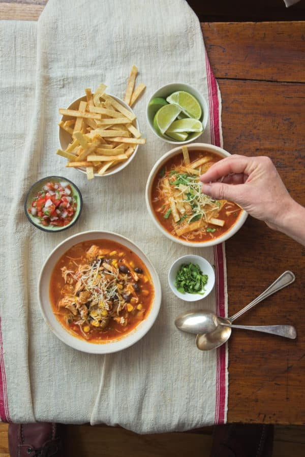 Mexican Tortilla Chicken Soup / Todd Coleman / Katie Workman / themom100.com