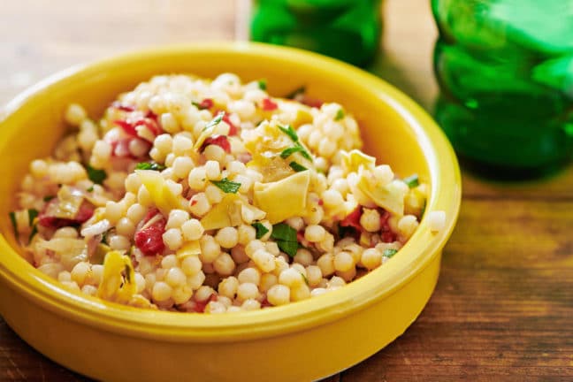 Artichoke, Feta and Roasted Pepper Couscous Salad