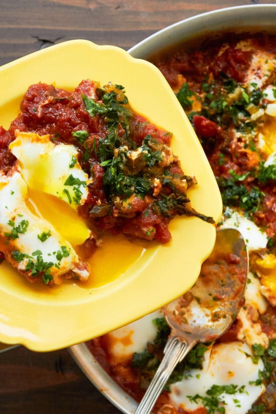 Shakshuka with Swiss Chard / Mia / Katie Workman / themom100.com