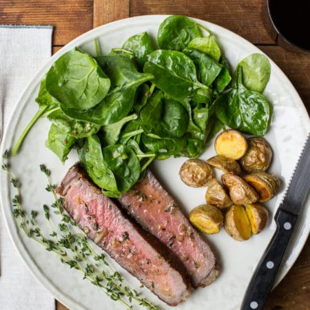 Rib Eye Steaks with Thyme-Garlic Butter / Sarah Crowder / Katie Workman / themom100.com