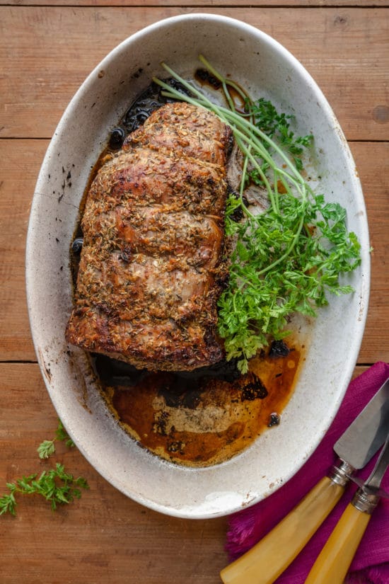 Roast Beef with Thyme and Rosemary