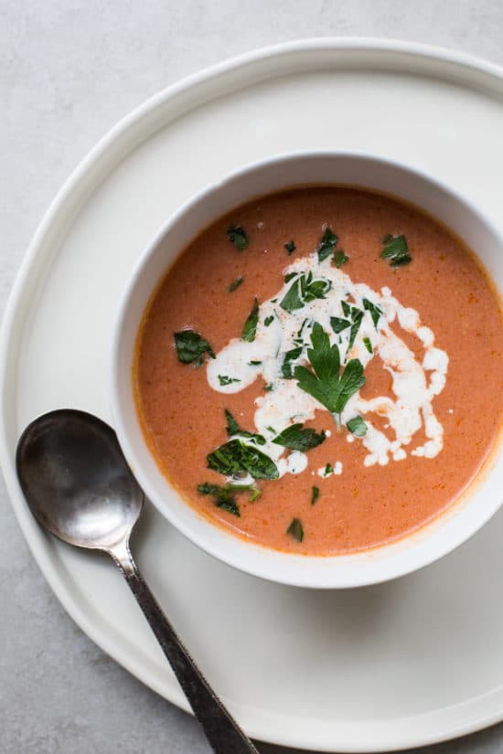 Creamy Tomato Soup / Sarah Crowder / Katie Workman / themom100.com