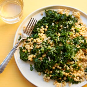 Lebanese Couscous with Sautéed Kale with Lemon Dressing / Mia / Katie Workman / themom100.com