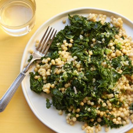 Lebanese Couscous with Sautéed Kale with Lemon Dressing / Mia / Katie Workman / themom100.com