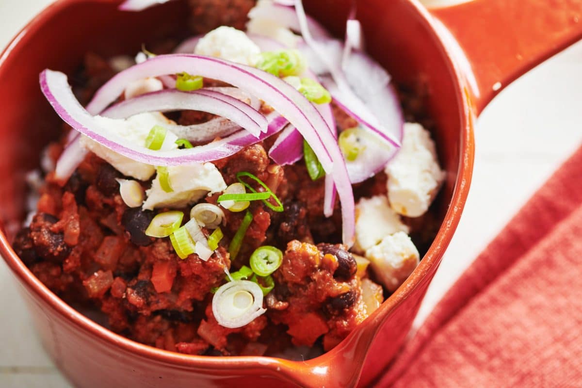 Beef, Black Bean and Jalapeno Chili