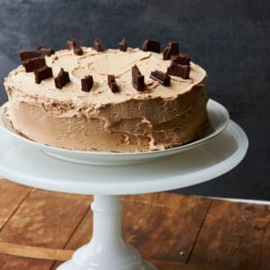 Rich Vanilla Cake with Chocolate Espresso Buttercream / Mia / Katie Workman / themom100.com