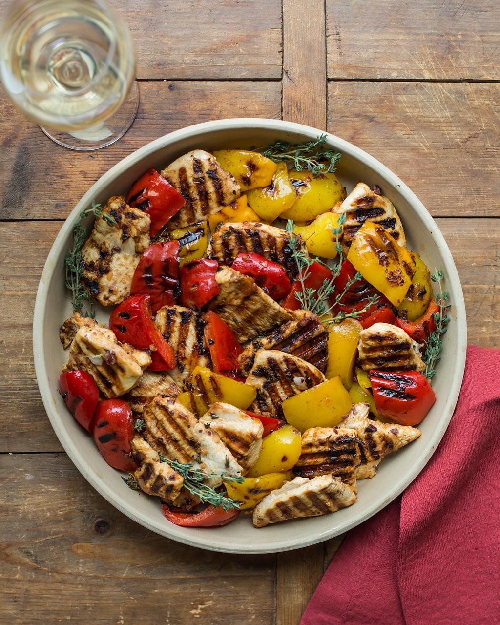 Grilled Provencal Chicken and Peppers / Sarah Crowder / Katie Workman / themom100.com