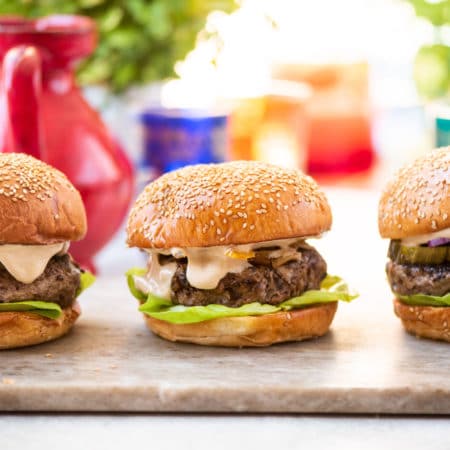 Asian Beef Mushroom Burgers / Photo by Cheyenne Cohen / Katie Workman / themom100.com
