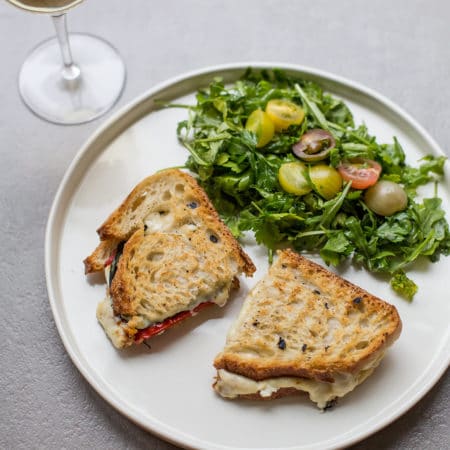 Grilled Cheese with Roasted Peppers and Salad / Sarah Crowder / Katie Workman / themom100.com