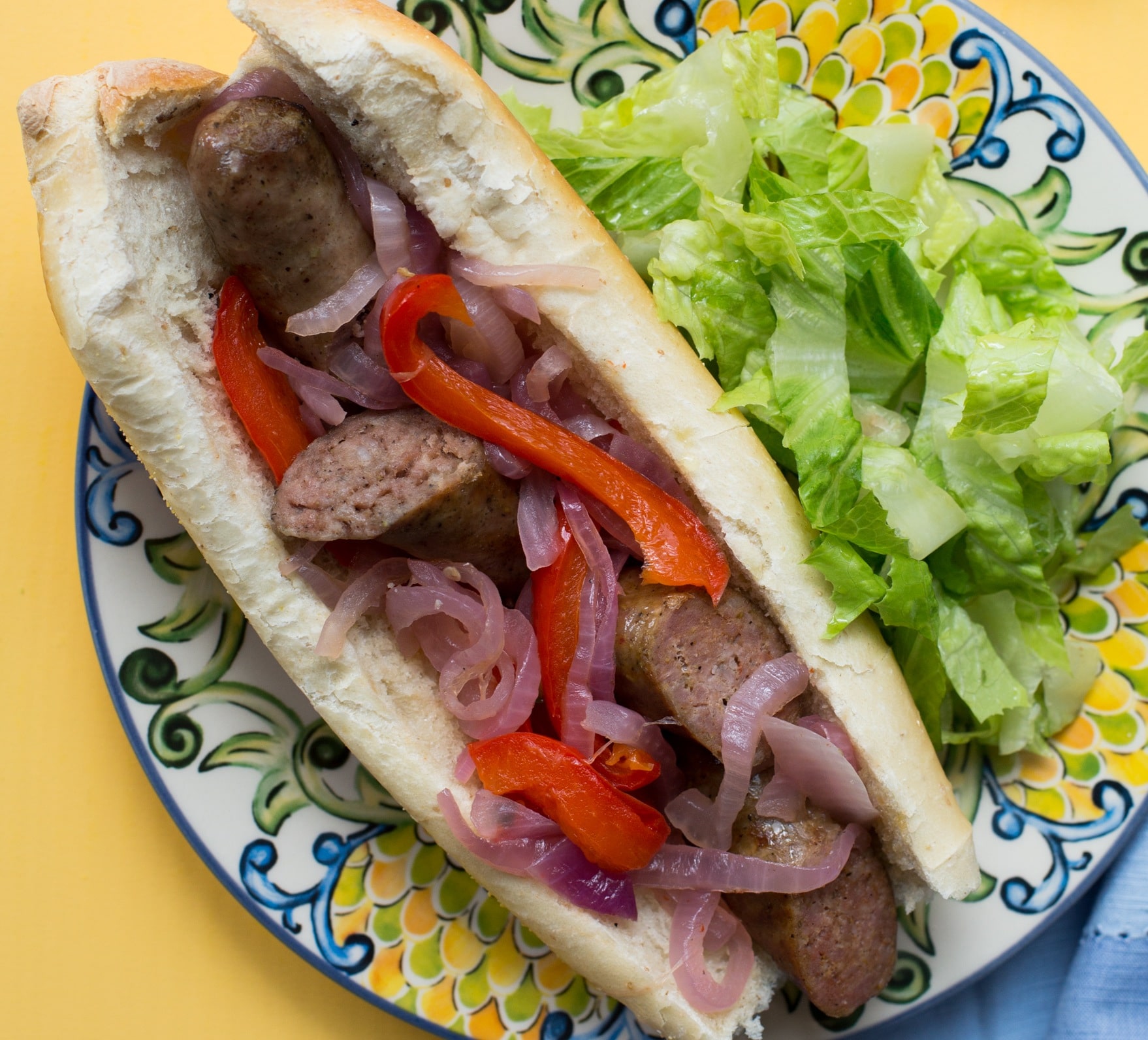 Sausage, Onions and Pepper Sub Sandwich / Sarah Crowder / Katie Workman / themom100.com