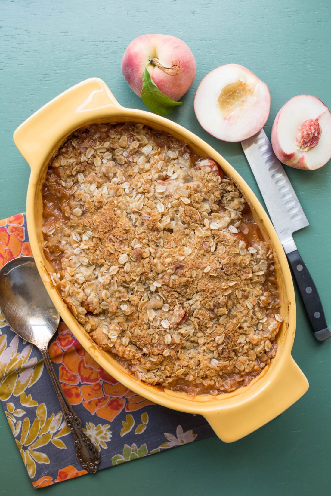 Simplest Peach or Nectarine Crisp / Sarah Crowder / Katie Workman / themom100.com