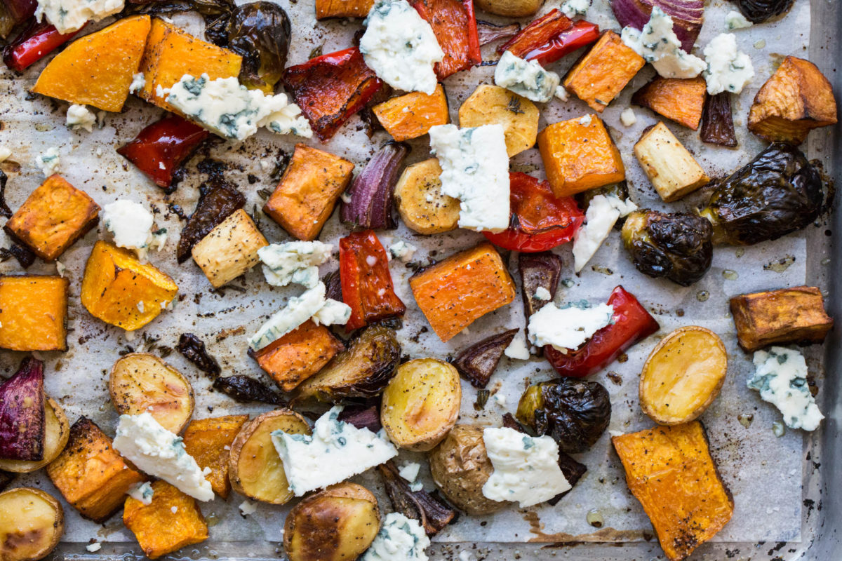 Roasted Vegetables with Blue Cheese / Sarah Crowder / Katie Workman / themom100.com