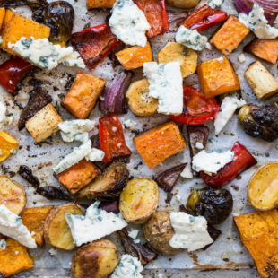 Roasted Vegetables with Blue Cheese / Sarah Crowder / Katie Workman / themom100.com