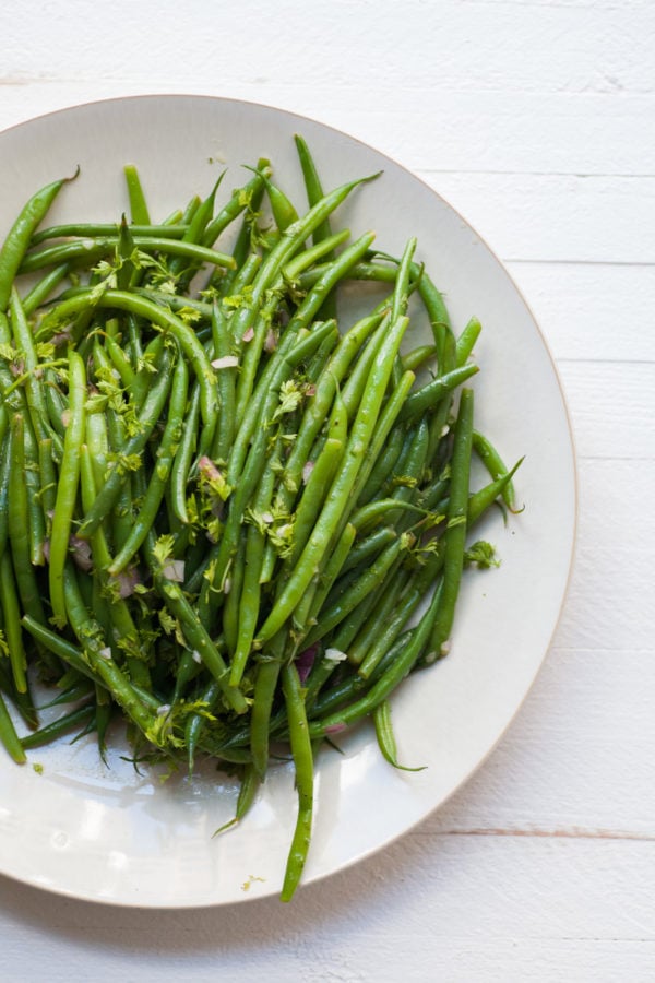 Haricot Verts with Chervil Vinaigrette / Carrie Crow / Katie Workman / themom100.com