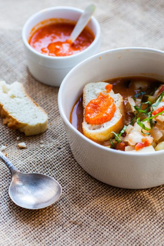 Provencal Fish Stew with Rouille / Carrie Crow / Katie Workman / themom100.com