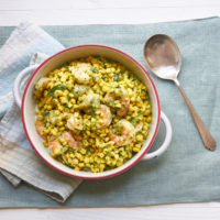 Shrimp and Corn Salad with Basil Dressing / Mia / Katie Workman / themom100.com