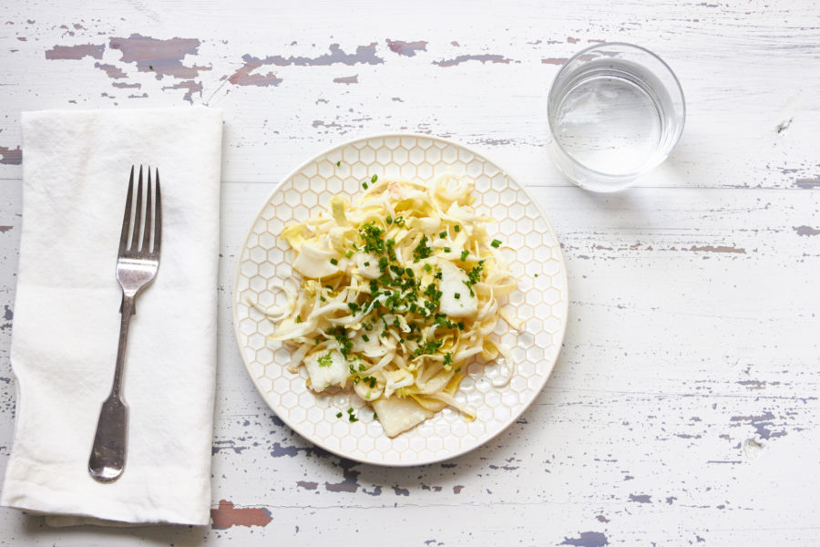 Endive Salad with Pear and Creamy Herb Dressing / Mia / Katie Workman / themom100.com
