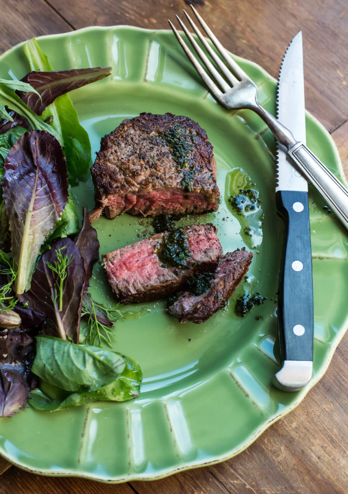 Filet Mignon with Pistou and Green Salad / Sarah Crowder / Katie Workman / themom100.com