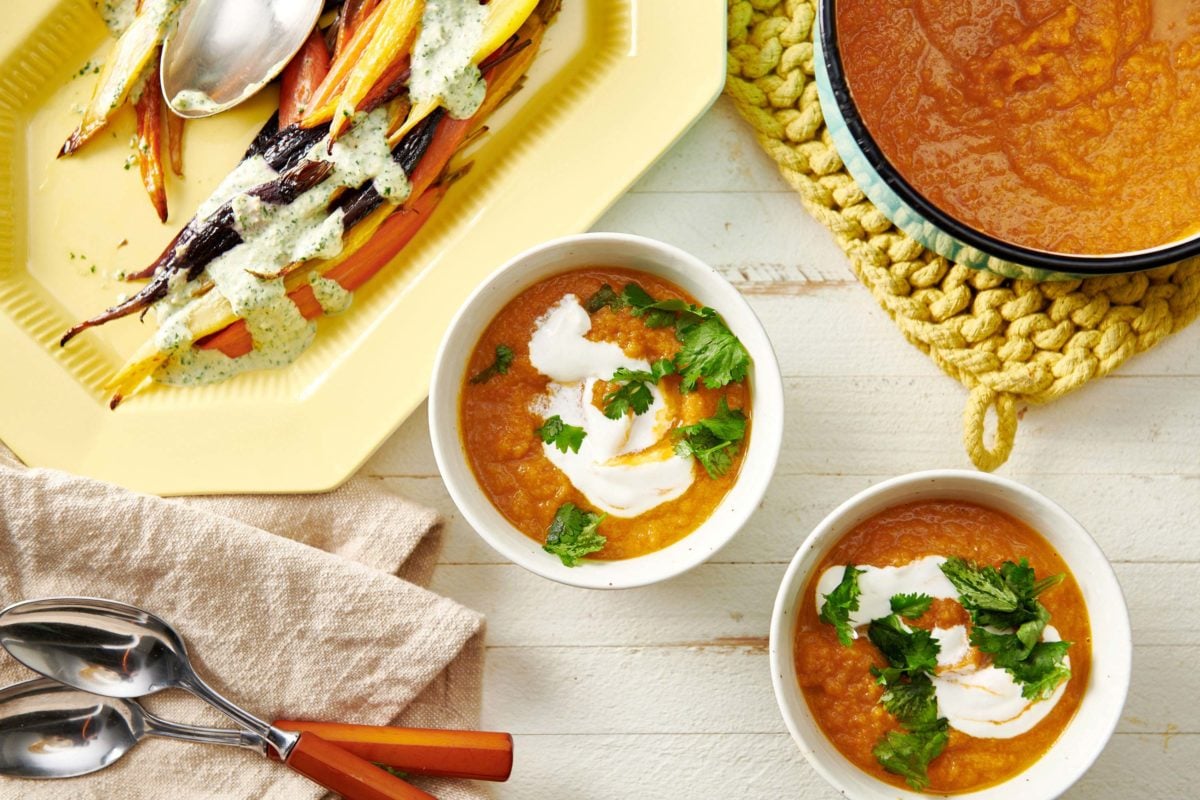 Moroccan Carrot and Cauliflower Soup