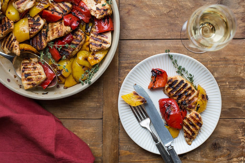 Grilled Provencal Chicken and Peppers / Sarah Crowder / Katie Workman / themom100.com