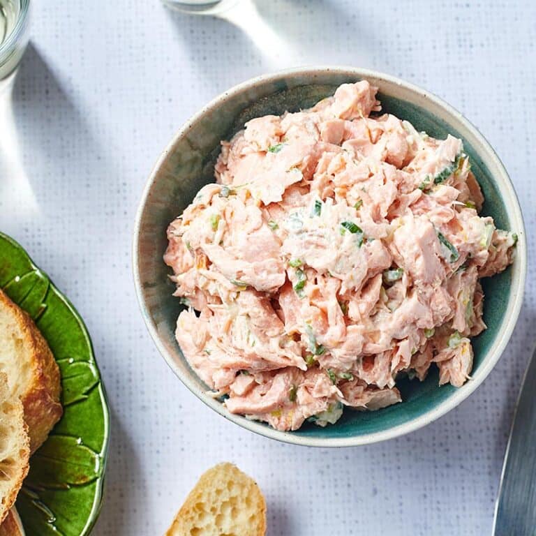 Bowl of Salmon Spread on a table.