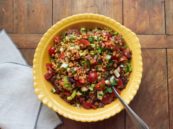 Food Deadline Mediterranean Tomato Wheat Berry Salad with Fresh Herbs 1/Katie Workman