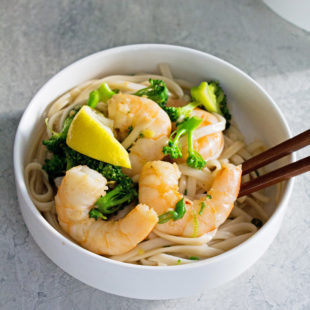 Shrimp and Broccoli Stir Fry with Udon Noodles / Photo by Cheyenne Cohen / Katie Workman / themom100.com