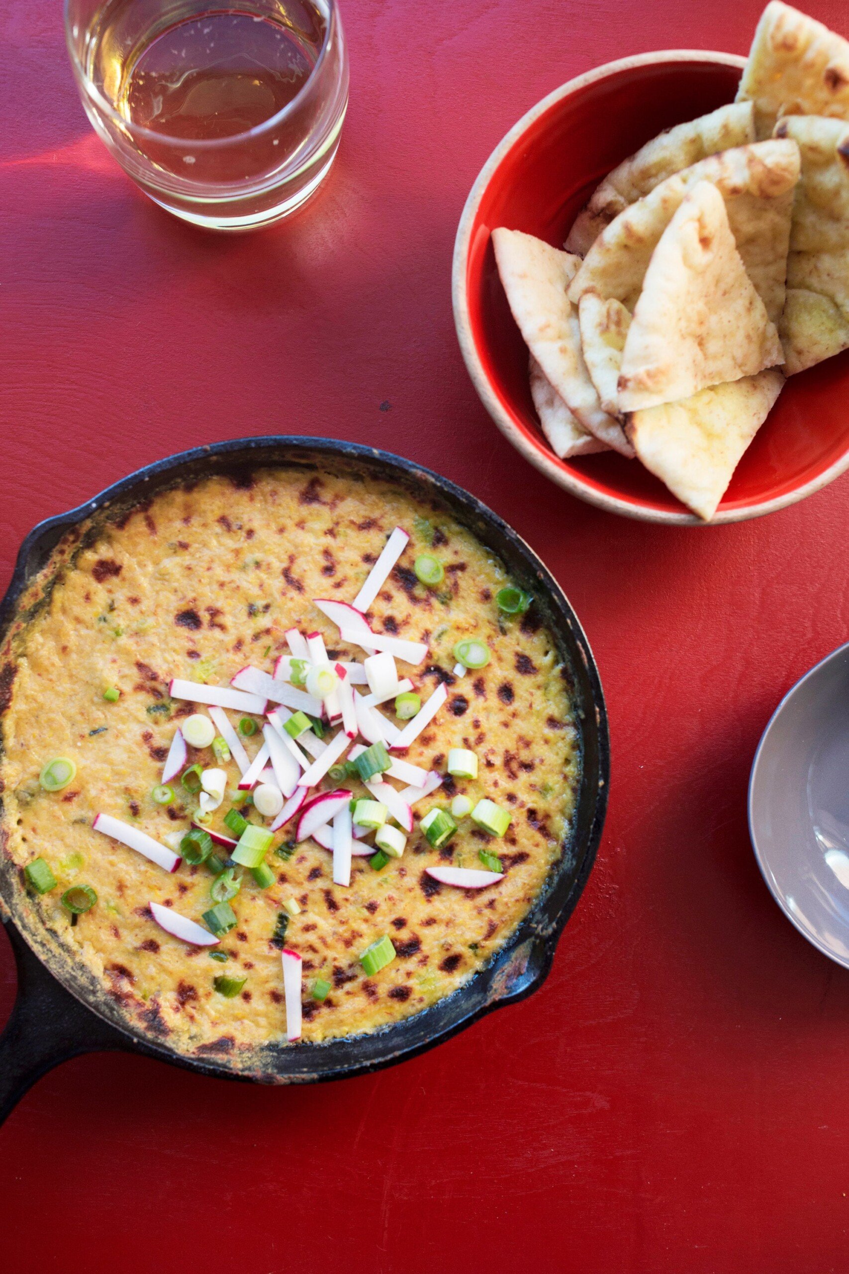 Hot Corn Queso Dip / Katie Workman / themom100.com / Photo by Luci Beni