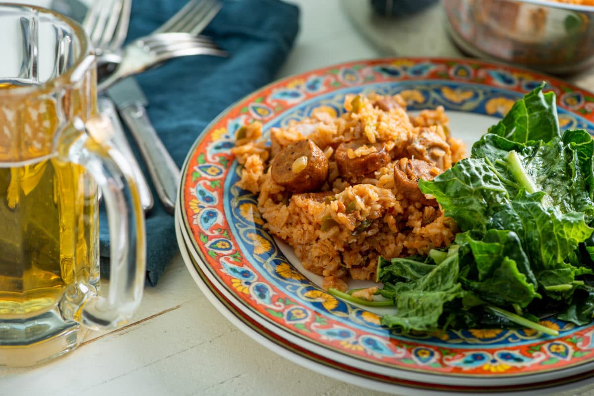 Jambalaya Rice / Katie Workman / themom100.com / Photo by Cheyenne Cohen 