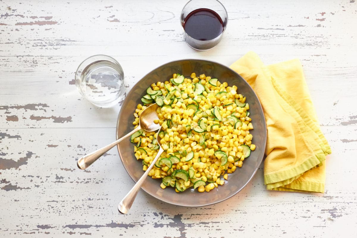 Sautéed Corn and Zucchini in Lemon Browned Butter / Mia / Katie Workman / themom100.com